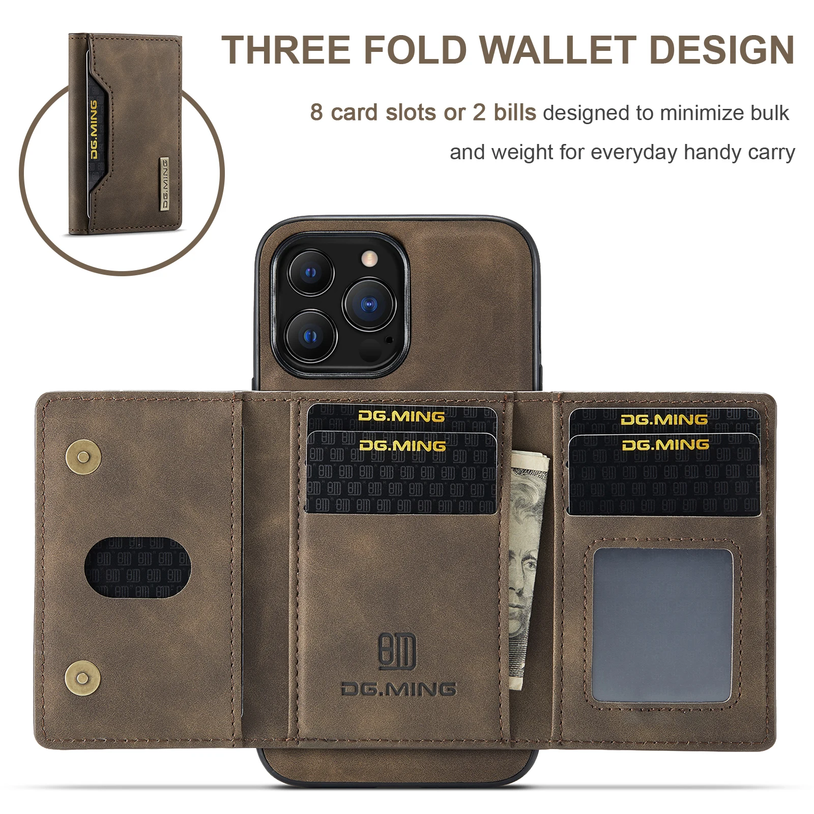 2 in 1 Detachable Back Cover For iPhone 16 15 Plus 14 13 12 11 Pro Max Mini X XS Wallet Case with Card Holder Leather Pocket