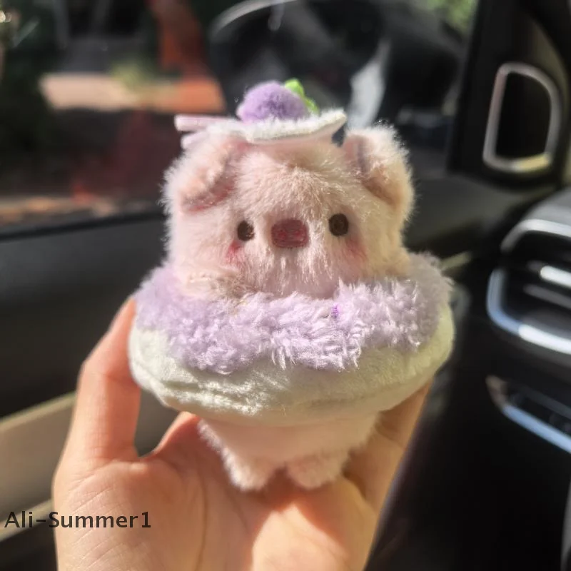 1 Uds. Lindo corazón círculo Animal colgante de felpa conejo delfín gato muñeca llavero para niñas regalos creativo bolso escolar Decoración