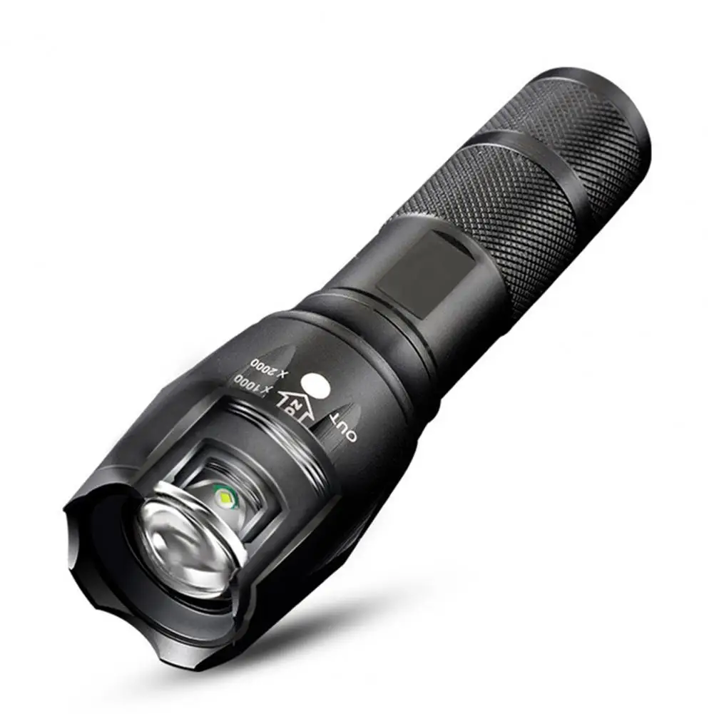 Telescopic Zoom Waterproof Light Ultra-bright Rechargeable Led Flashlight with High Lumens Compact Size Waterproof for Emergency