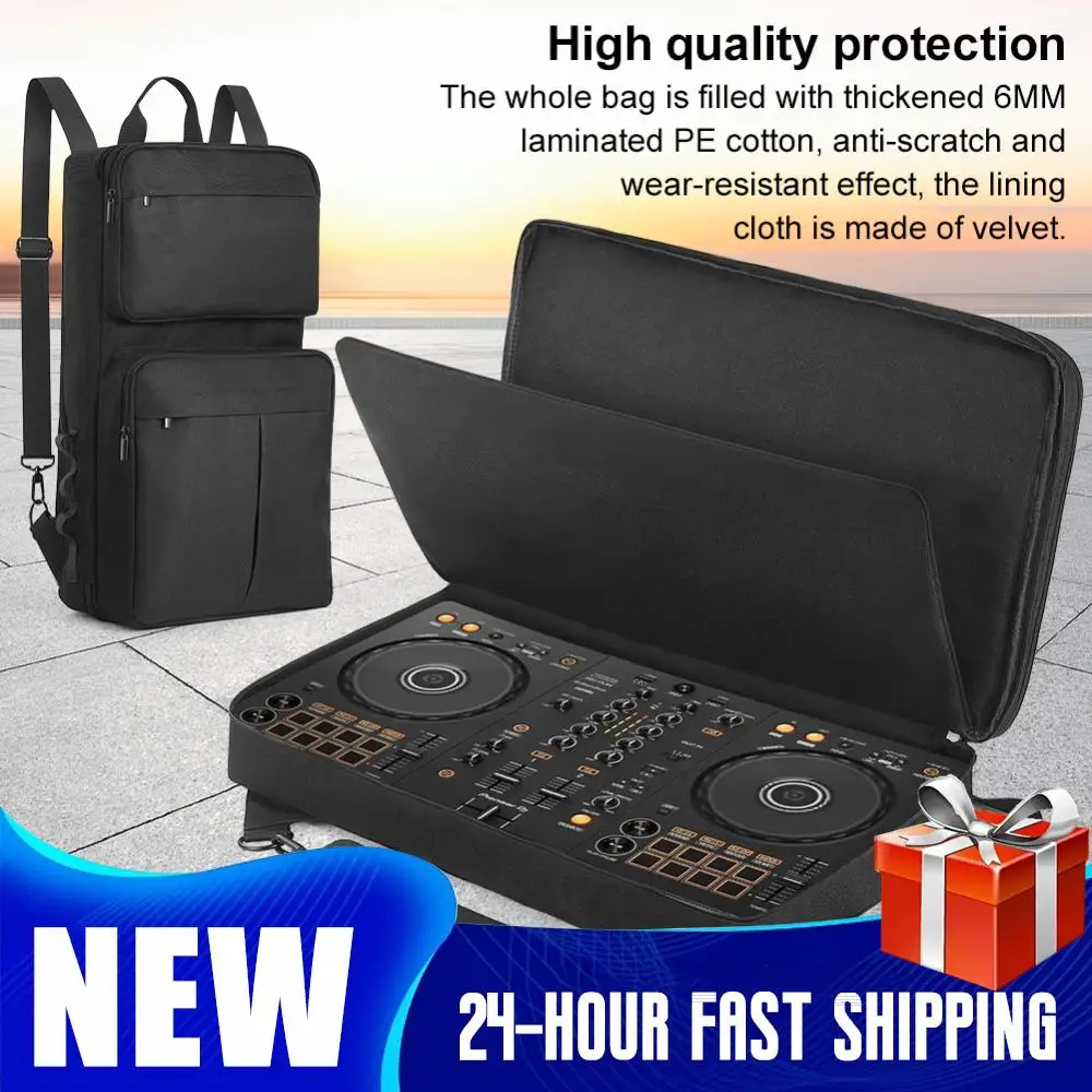 DJ Controller Carrying Case Shoulder Bag Backpack for Pioneer DDJ-400/DDJ-FLX4 for Roland DJ-202 DJ Mixer Case Storage Bag