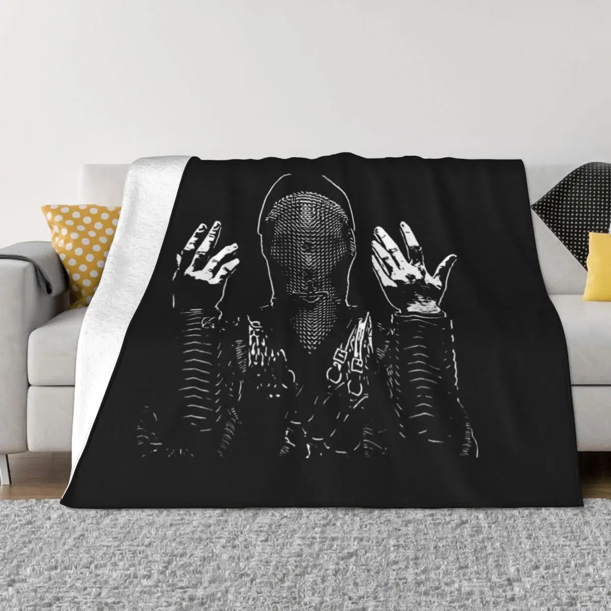 

badass beatrice warrior nun masked Throw Blanket Blanket For Decorative Sofa Beautiful Blankets halloween blanket