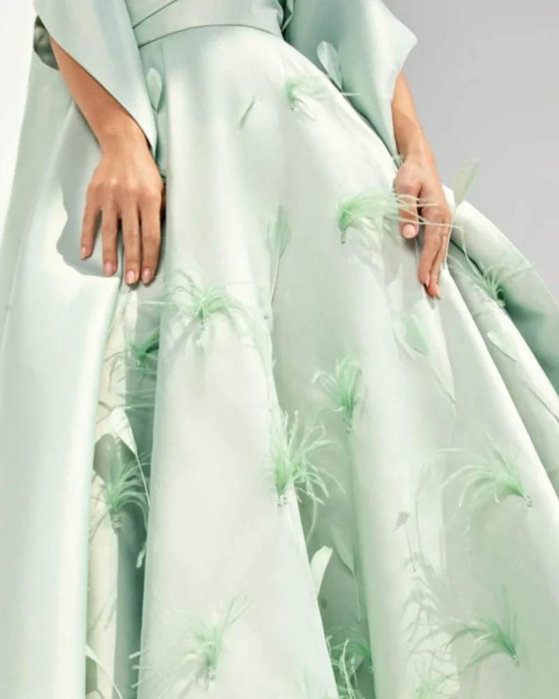 Customized Jiayigong Fashion Elegant Strapless A-line Floor Length s Ruched Stole Formal Evening Gowns فساتين سهرة vestido lori