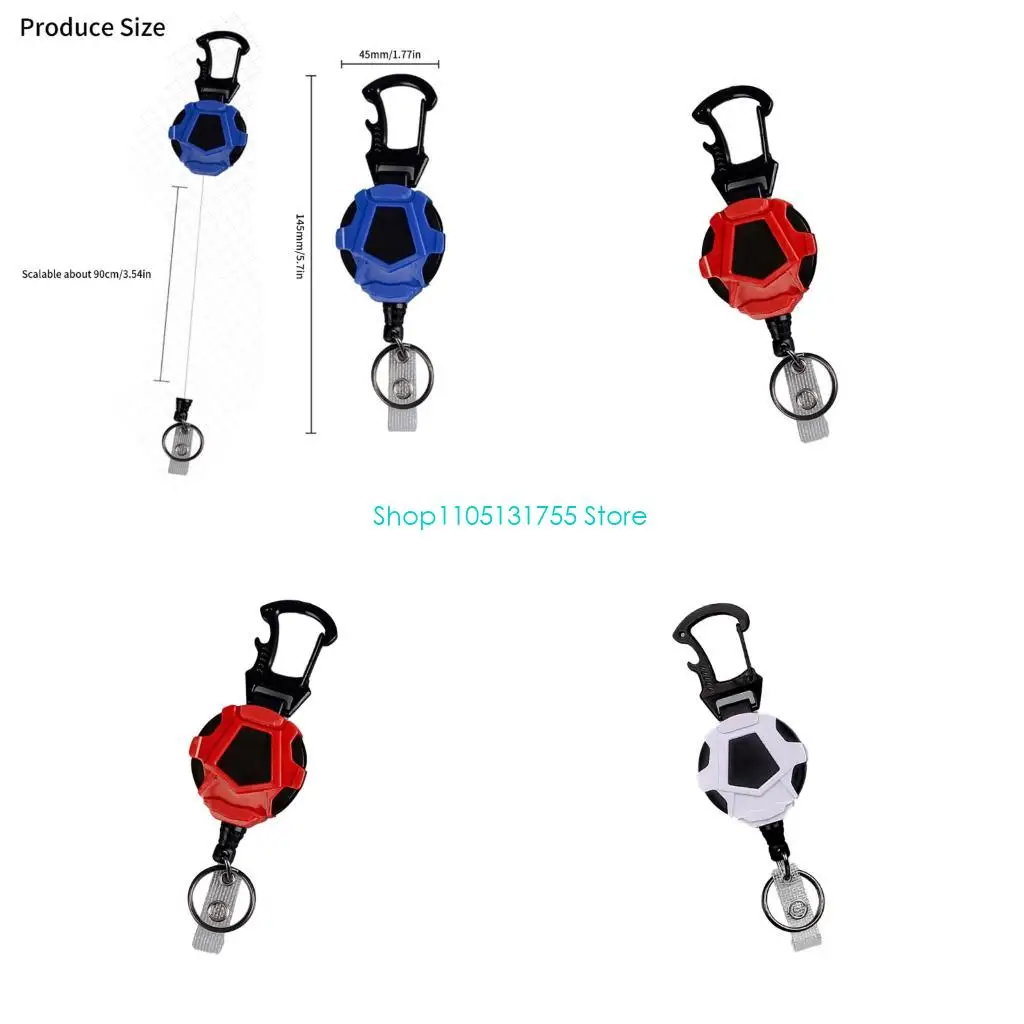 

K0EF Retractable Keychain Badges Holder Antitheft Keychain Holder Easy to Use