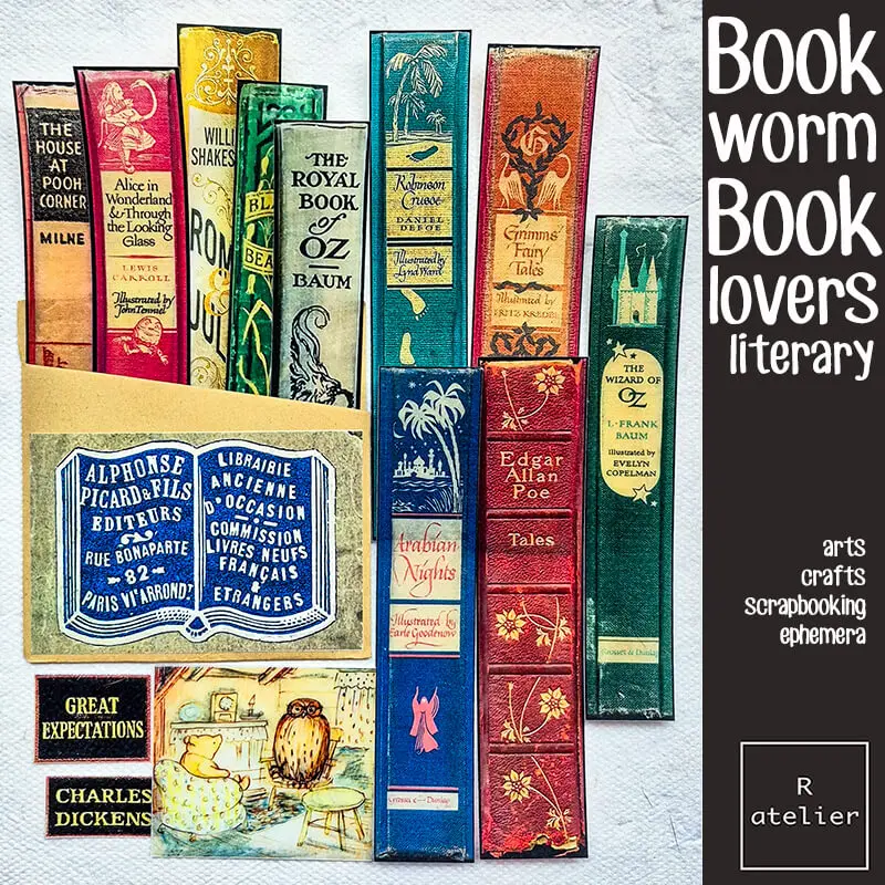 Scrapbooking Supplies Stickers Bookworm Literary Book Lover Diary Decoration Journaling Material Scrapbook Stamp