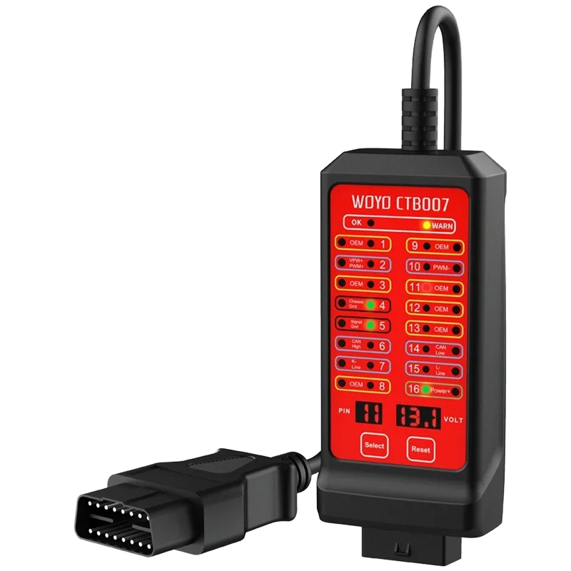 

Диагностический сканер Ranlraka CTB007 CAN Tester Box 12V OBD2 с USB-дисплеем и кабелем 27/59 дюймов для всех автомобилей
