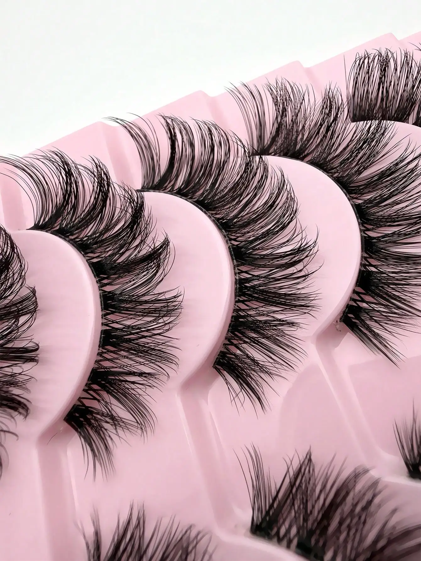 10 Paar Wimpern, natürliche künstliche Wimpern, flauschig, weich, voluminös, dramatisch, lange, gekreuzte Wimpernverlängerung, Make-up – Detail 5