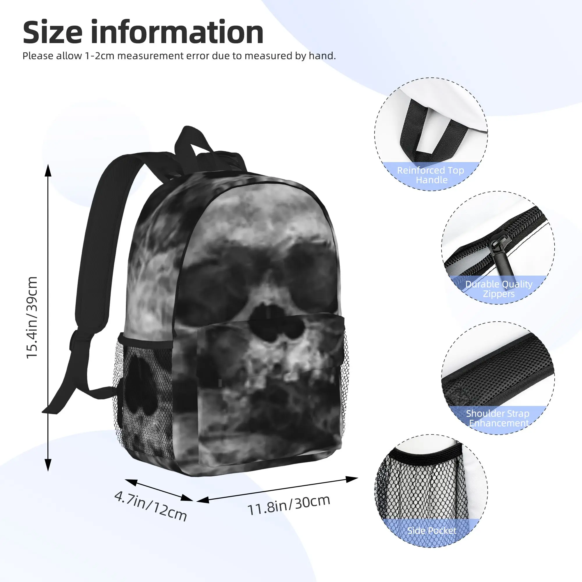Santa Muerte Saint Death Goth Mexican Muertos Skull Backpack Hot Sale Daypack BookBag Shoulder Bags for Men Women School Bag
