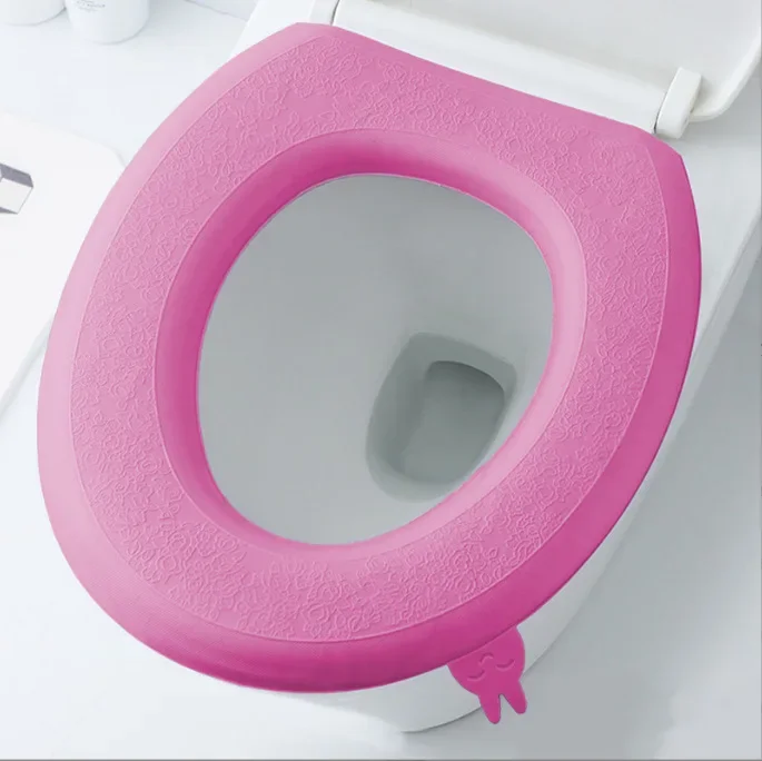 Waterproof Soft Toilet Seat Cover Washable Sticker Foam Toilet Cover EVA Toilet Cushion Sticker Bathroom Closestool Protector