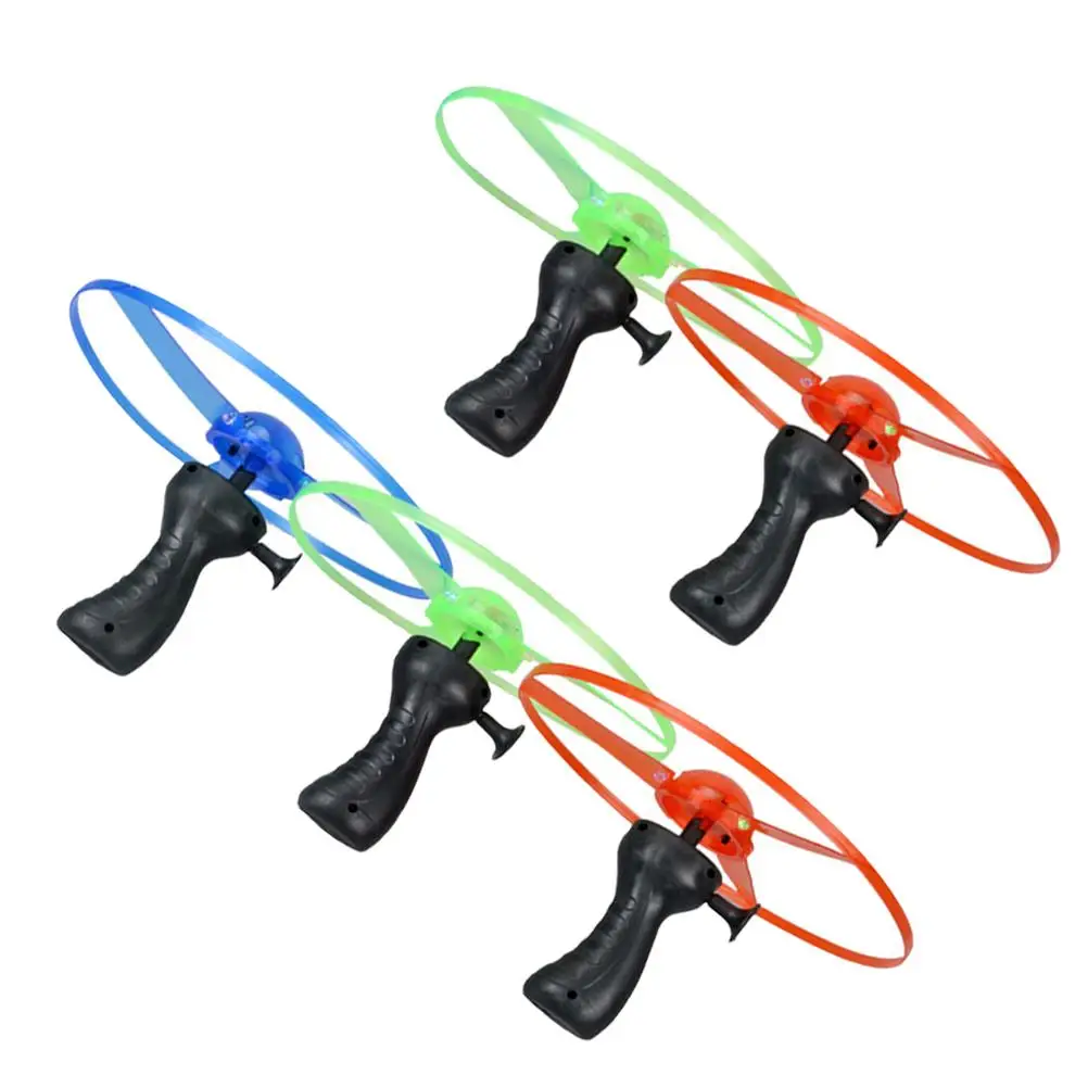 5 Pcs LED Flash Flashing Flying Disc Toy Sports Flight Jumping Saucer Glow Plastic