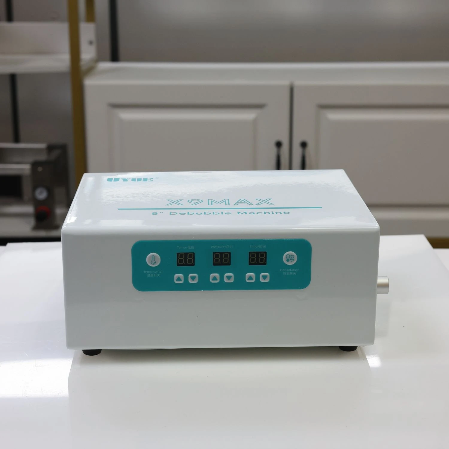 UYUE X9MAX 600W 내장 진공 펌프 탈포기 8인치 곡면 평면 스크린 탈포기