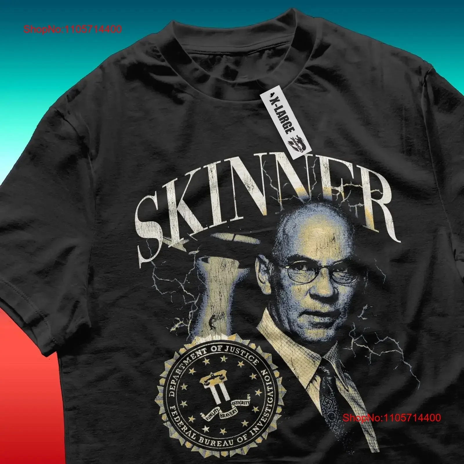 Skinner Files X FBI CIA Aliens UFO 90s 80s Music Cartoons T shirt vintage Washed Soft Breathable designer clothes Slightly