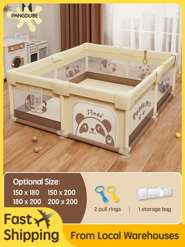 PANGDUBE Panda Baby Playpens Children's Playpen Optional 4 Sizes Playpen for Baby Activity Gym Kids Play Fence Playground