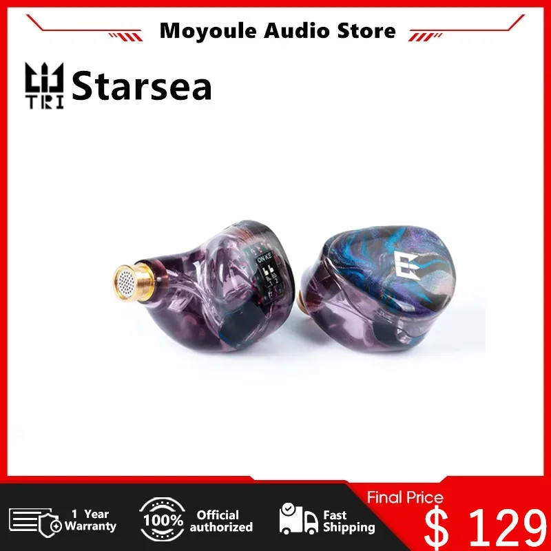 

TRI Starsea 2BA+1DD Driver Unit HiFi In Ear Monitor Earphone Sports Music Headset 0.78mm2Pin Headphone Earbuds TRI I3 Starshine