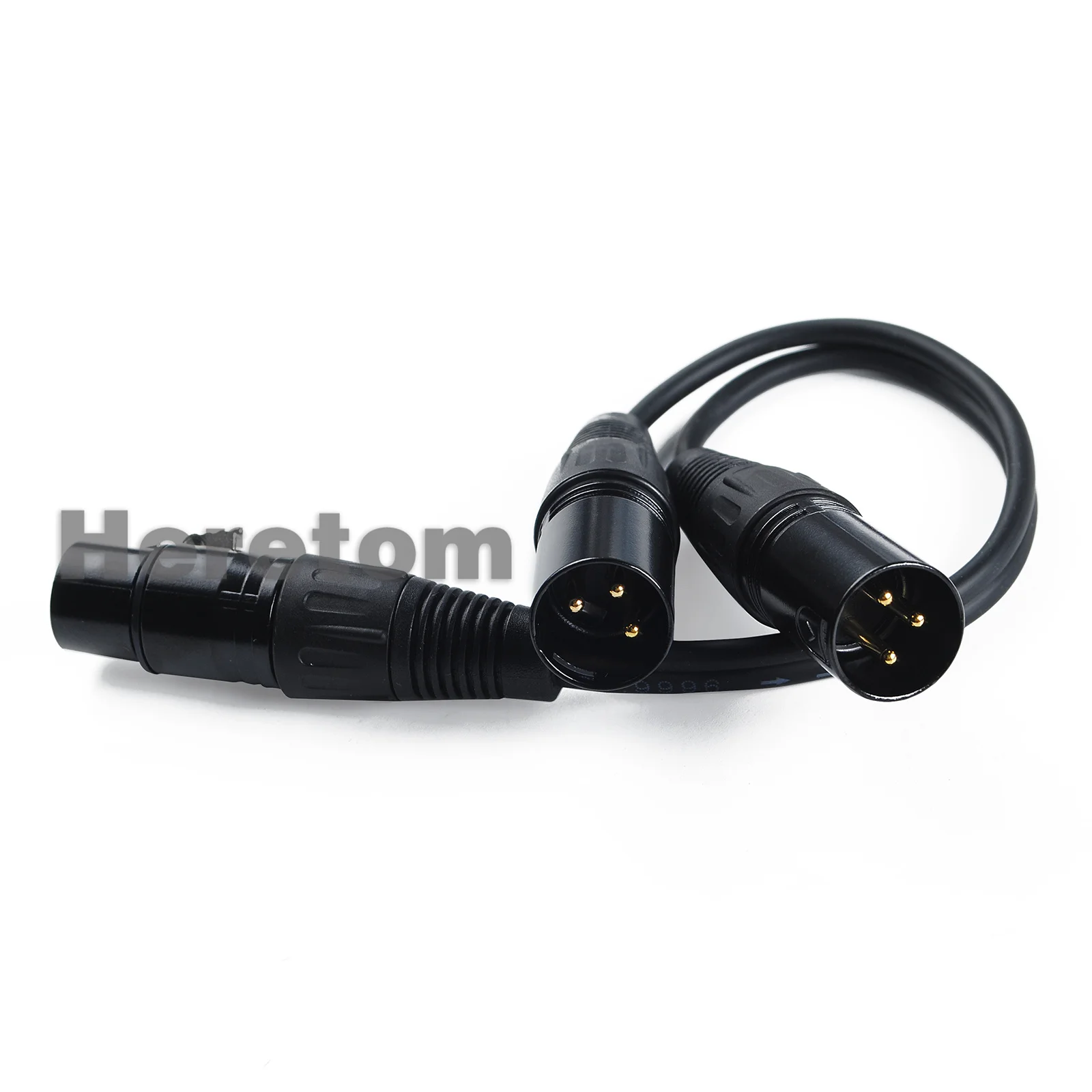 3-Pin XLR Female to Dual 2 Male Y Splitter Mic DJ Cable Adaptor 16 AWG extension For DVD Player Microphone