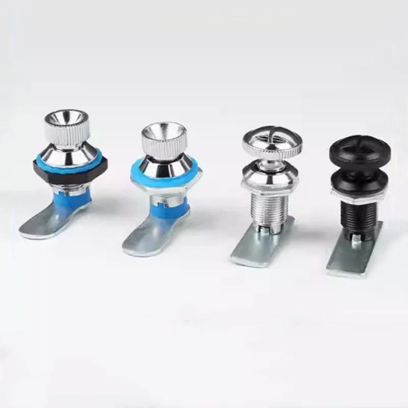 

High Quality Industrial Hardware Fittings Cylinder Lock Thumb Locks Quarter Turn 90 Degree Recessed Round Face Cabinet Cam Lock