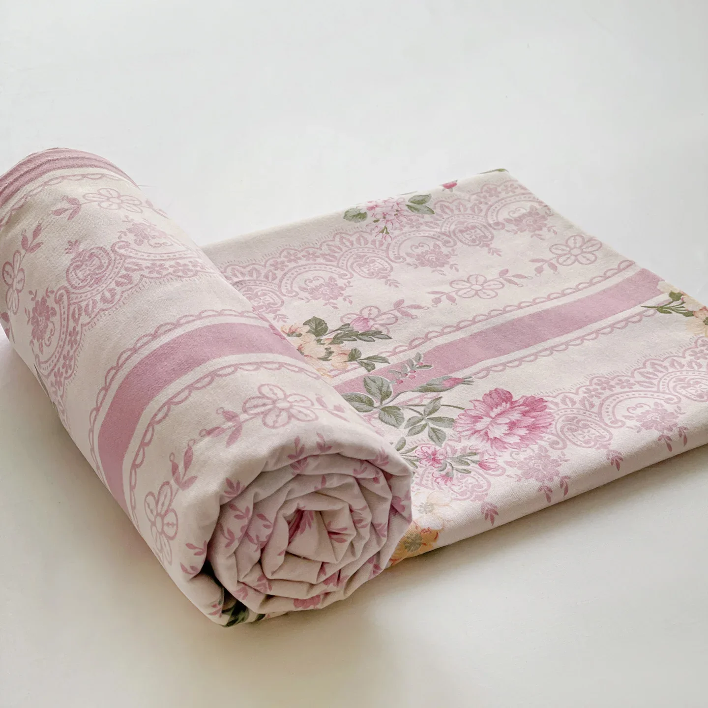 1 unidad, sábanas de algodón 100 %, diseño floral, ropa de cama suave al tacto, sábanas planas, sábanas de algodón cepillado (sin funda de almohada).