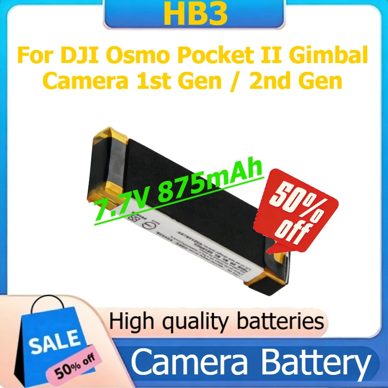 

HB3 Replacement Camera Battery For DJI Osmo Pocket II Gimbal Camera 1st Gen / 2nd Gen Digital Battery 7.7V 875mAh