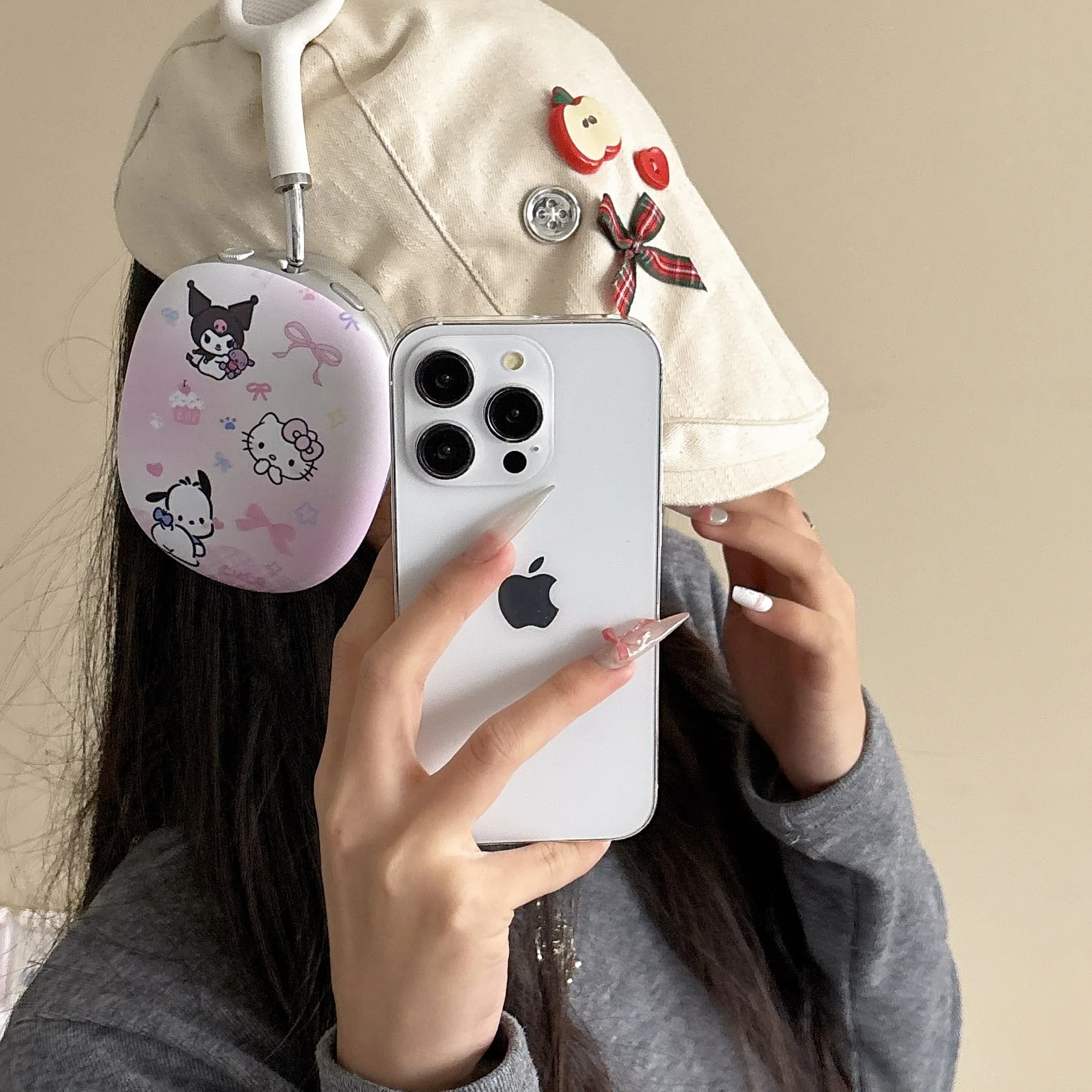 Nuevos auriculares Bluetooth Sanrio de Miniso AH-906Y auriculares inalámbricos creativos bonitos de dibujos animados para niños