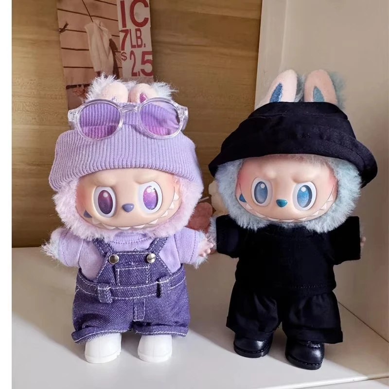 

Clothes Overalls And Skirts For Labubu Trendy Outfits For 15cm/17cm 1st 2nd 3rd Gen Dolls Including Denim Overalls Various