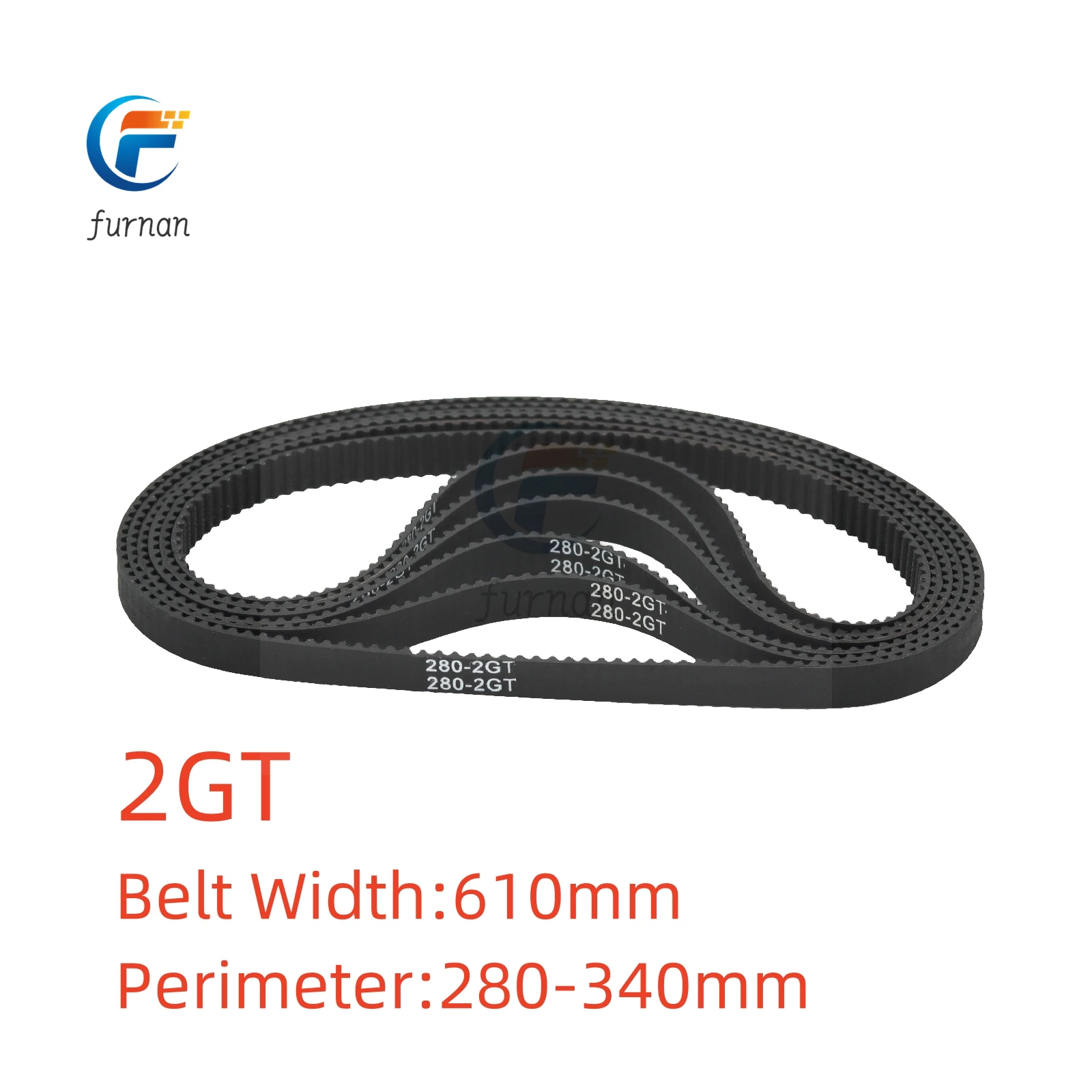 

3D Printer GT2 6mm Loop Rubber 2GT Closed Timing Belt Length 280 284 288 294 300 302 308 320 330 336 340mm Transmission belt
