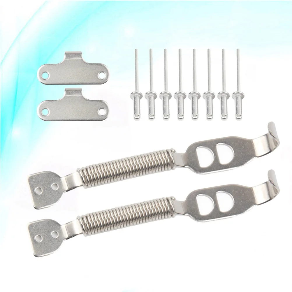 

Modified Silver Engine Hood Lock Racing Cover Lock Trunk Hook Spring Anti-Vibration Durable Secure Vehicle Hood