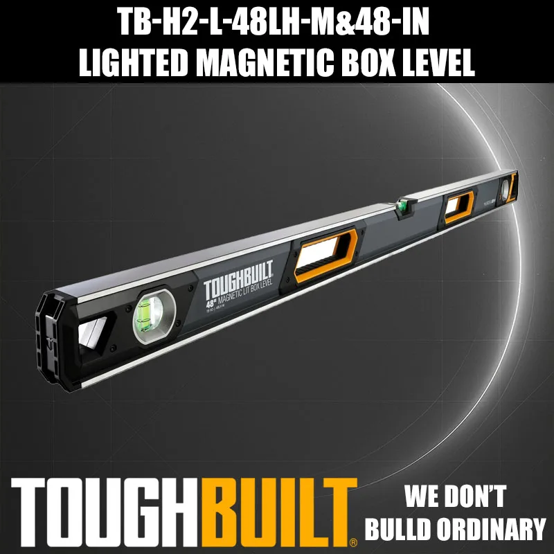 

TOUGHBUILT TB-H2-L-48LH-M 48-in Lighted Magnetic Box Level Power Tool Accessories