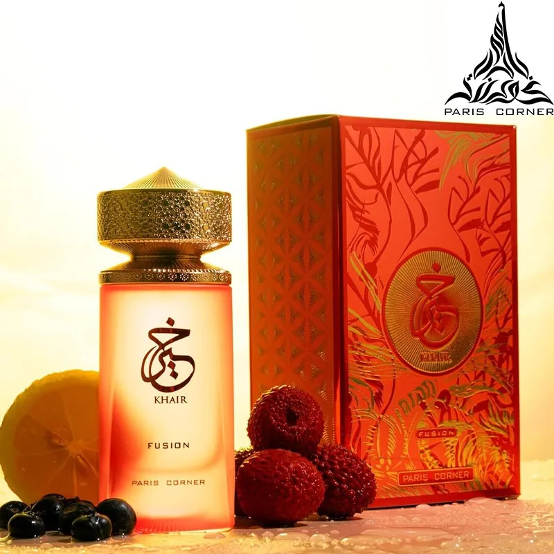 Paris Corner | Khair Fusion Lychee Perfume 3.4 Fl Oz | A Lychee Perfume Blending Fruity Notes of Lychee, Blackcurrant