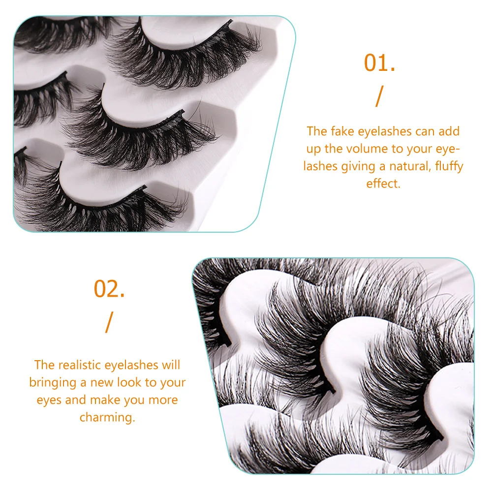 

Thick False Natural Faux Reusable Imitation False Eyelashes Kit for Women Wedding Daily Use Curly