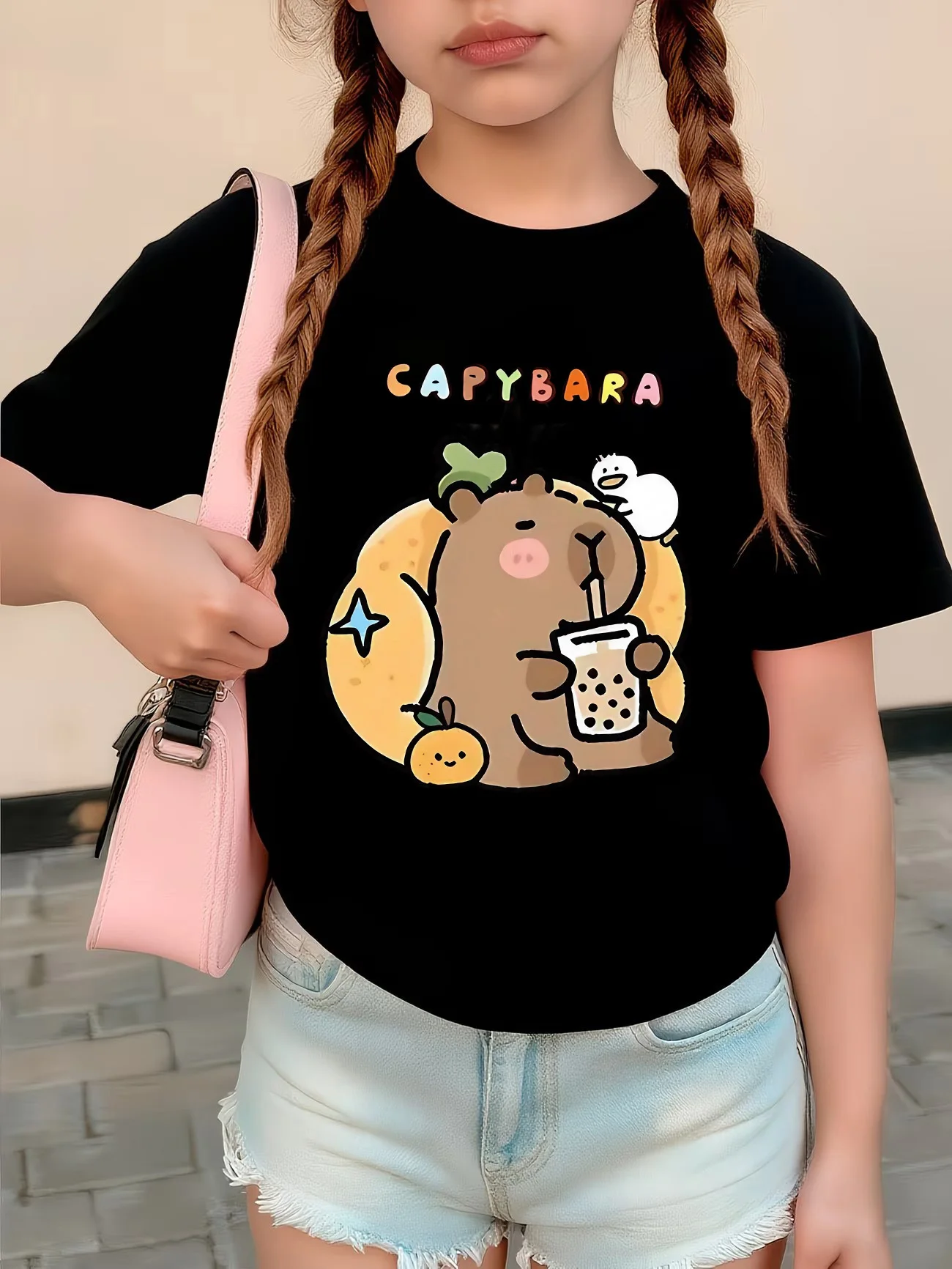 Neue 2026 Happy Bear Lustige T-Shirts Manga Kinder T-Shirt Jungen Mädchen Sommer Frühling Lässiges Oberteil T-Shirt
