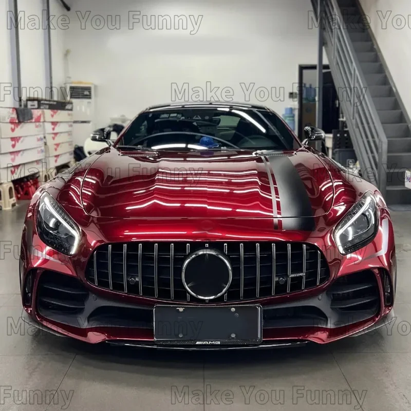 5x59FT Glossy Color Dragon blood Red Liquid Metallic Series Color PET Car Body Decorative Vinyl Wrap PPF Paint Protection Film