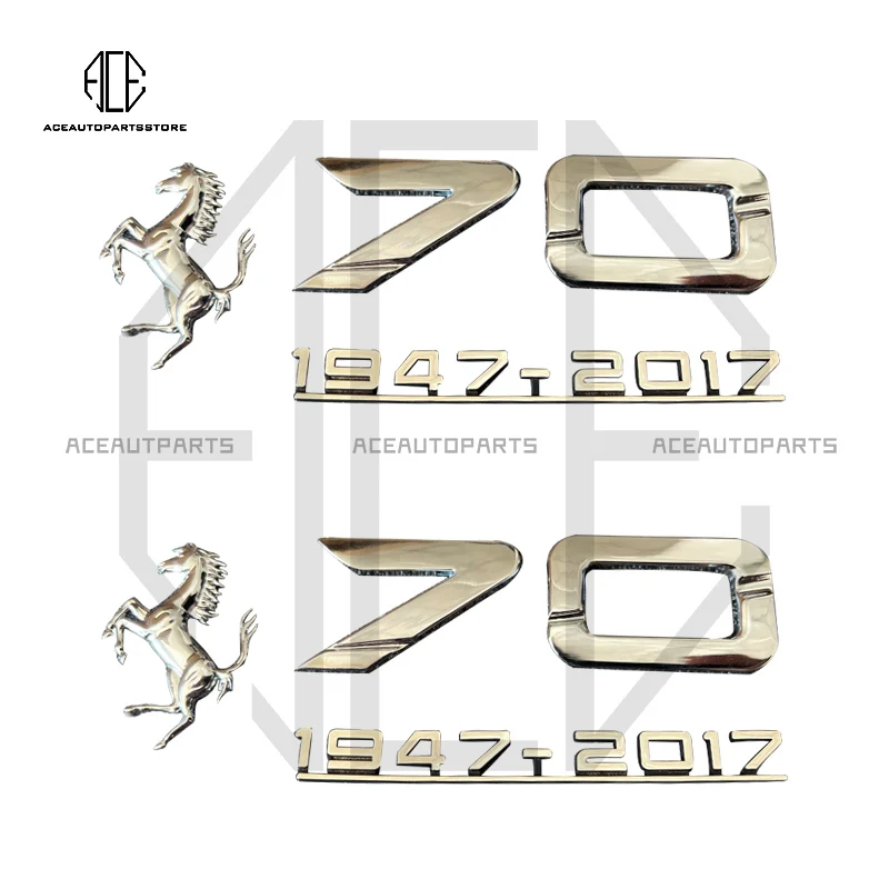 Car Silver Metal Stainless For Ferrari 458 488 F12 812 California