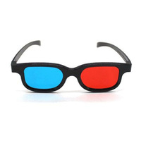 Black Frame Red Blue 3D Glasses For Projector Game DVD Anaglyph Movie Theater Immersive Experience 3D Glasses Not For All TV PC