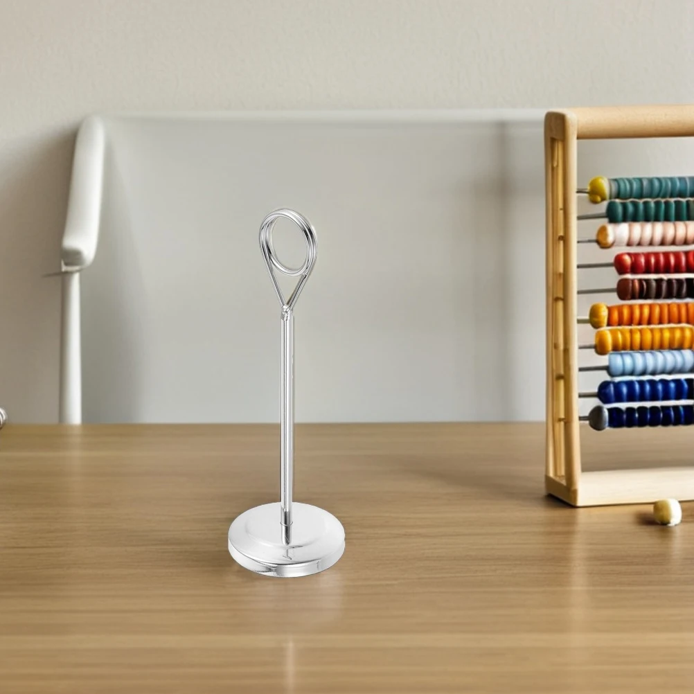 

2 Pcs Seat Plate Picture Note Stand Table Photo Clip Memo Banquet Number Table Card Stand Wire Photo Holder Place Card Holder