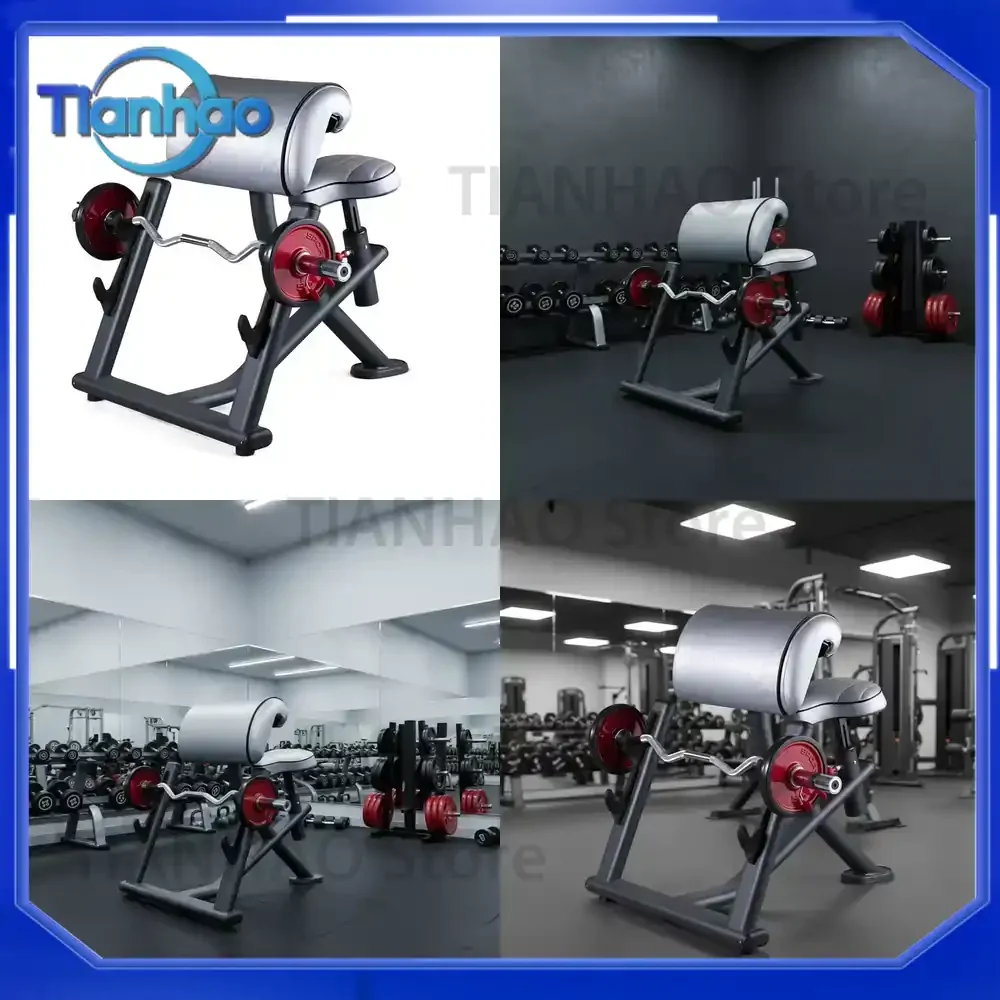 Commercial Steel Medium-Load Adjustable Biceps Trainer for Professional Gyms Heavy-Duty Arm Curl Machine for Isolated Arm