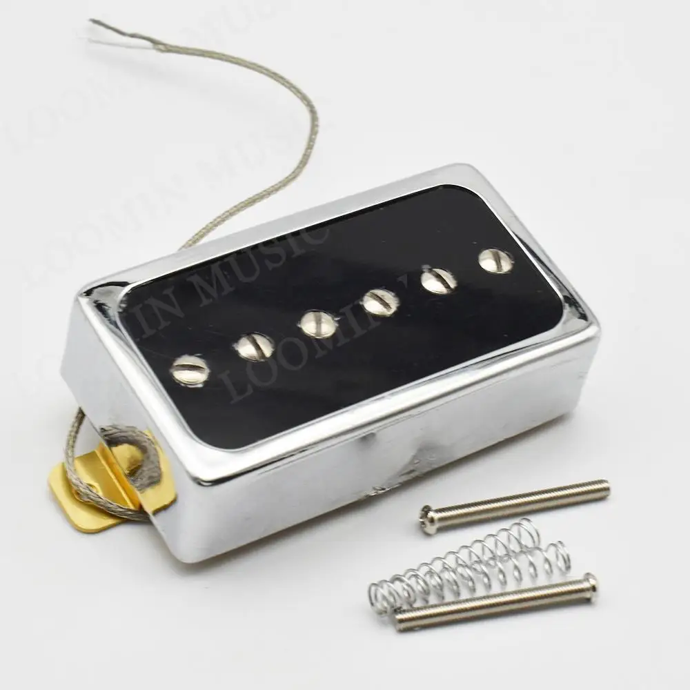 Single Coil Humbucker Size P90 Guitar Pickup with Alnico 5 Magnet Pickup with Silver Cable for LP guitar