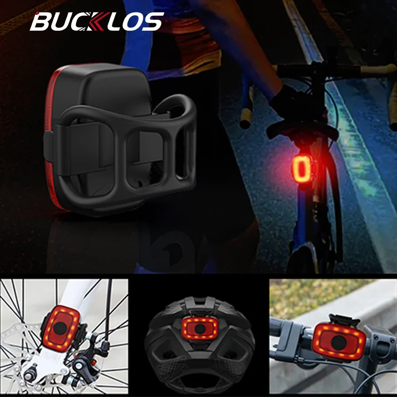 

BUCKLOS 9 Mode Bicycle Tail Light USB Rechargeable Mountain Bike Rear Lights Waterproof Cycling Lamp Riding Accessories