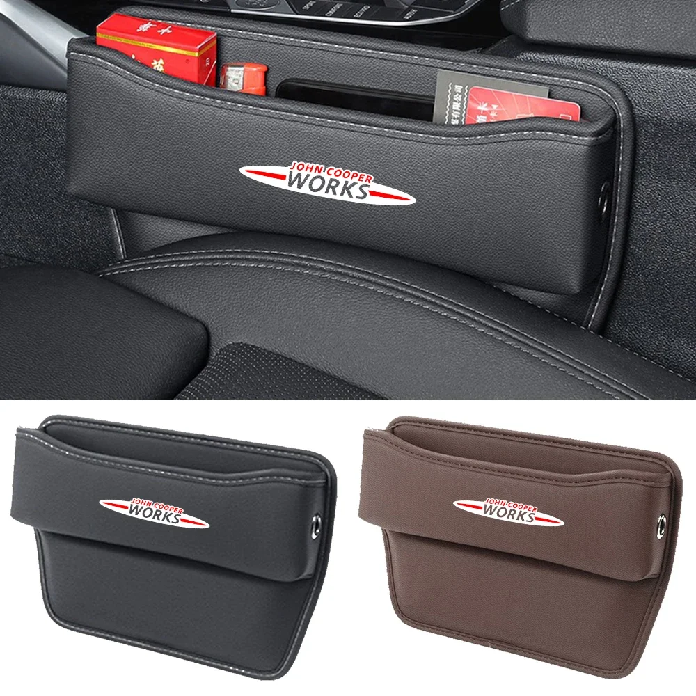 

Multifunction Car Seat Gap Organizer Seat Crevice Slot Storage Box John Cooper Works for Mini Cooper S R50 R52 R53 R55 R56 R59