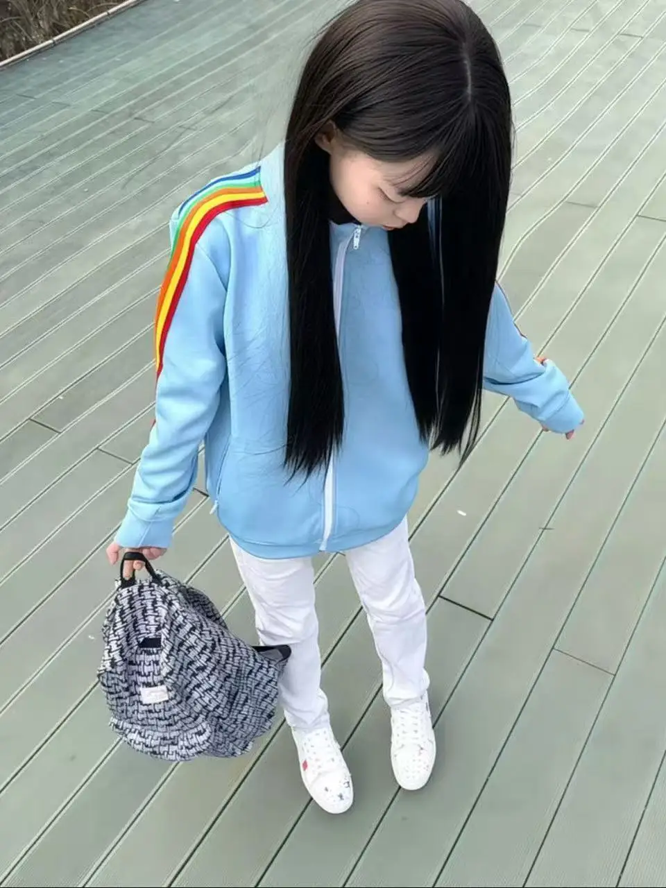 

Summer New Sle Qui Famous Side Rainbow Stripes Casual Stand Collar Jaet Coat Men Women Spring Autumn Trend Brand