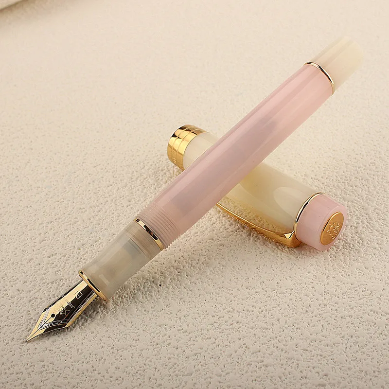 Imagem -04 - Jinhao Resina Caneta-tinteiro Extra Fine Nib Cor Transparente Caneta de Luxo Escritório e Papelaria Escolar Escrita Suprimentos ef f m 100