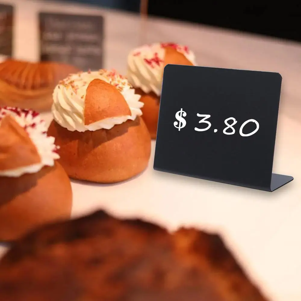 ป้ายติดชิ้นงาน ป้ายติดโต๊ะบุฟเฟ่ต์ ป้ายข้อความ กระดานดำขนาดเล็ก ป้ายกระดานดำขนาดเล็กสำหรับร้านค้า ร้านขายของ ร้านจัดแสดงสินค้า