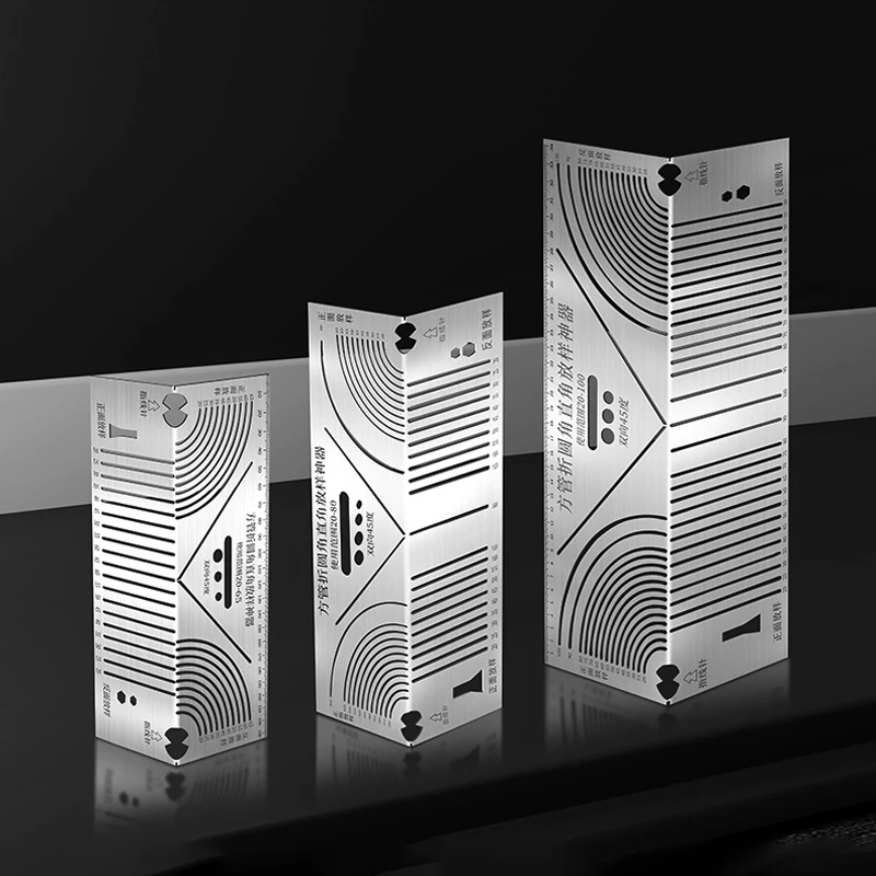 Accurate Angle & Arc Marking Ruler Angle Steel Pipes Bending Marking Tool Square Steel Folding 90 Degree Arc Angle Marking Ruler