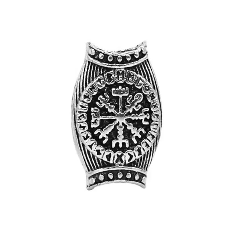 Unique Viking Skull Beard Beads Metal Hair Braid Decorations Dreadlock Tube Rings Needlework Accessories