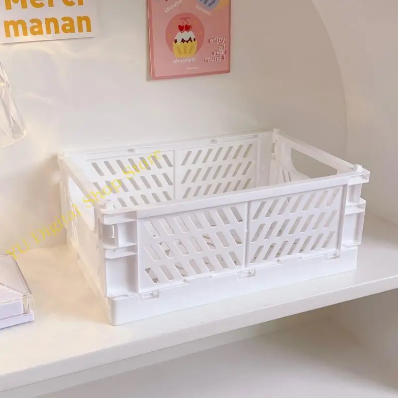 

96BA Plastic Folding Storage Box Pen Holder Women Jewelry Cosmetics Necklace Ring