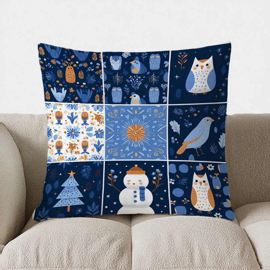 Abstract Geometric Pattern throw pillow cover with short plush print for living room sofa decoration cushion cover pillow covers