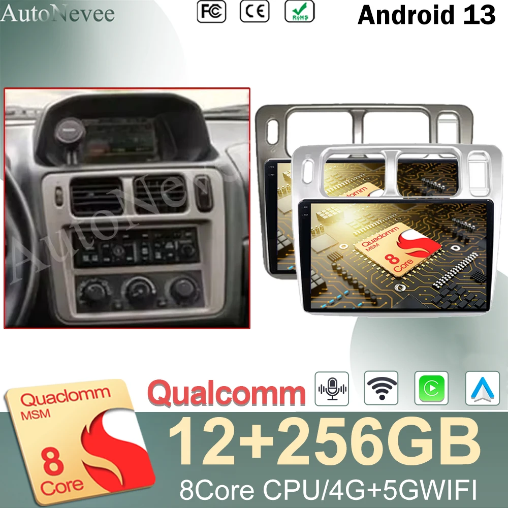 

For Mitsubishi Pajero iO 1998 - 2007 Car Radio Android 14 Carplay GPS Navigation Android Auto Stereo No 2din 5G WiFi BT