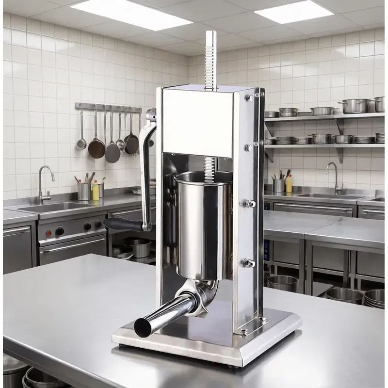 Commercial Electric Sausage Filler Machine Stainless Steel Meat Stuffer with Multiple Nozzles for Home and Business Use High