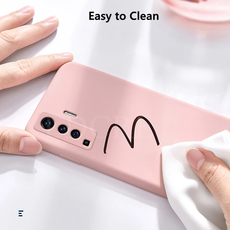 For Vivo X50 Pro Case Liquid Ultra Thin Silicone Shockproof Soft Case For Vivo X60 X60 Pro Plus Cover For Vivo X70 X70 Pro Plus