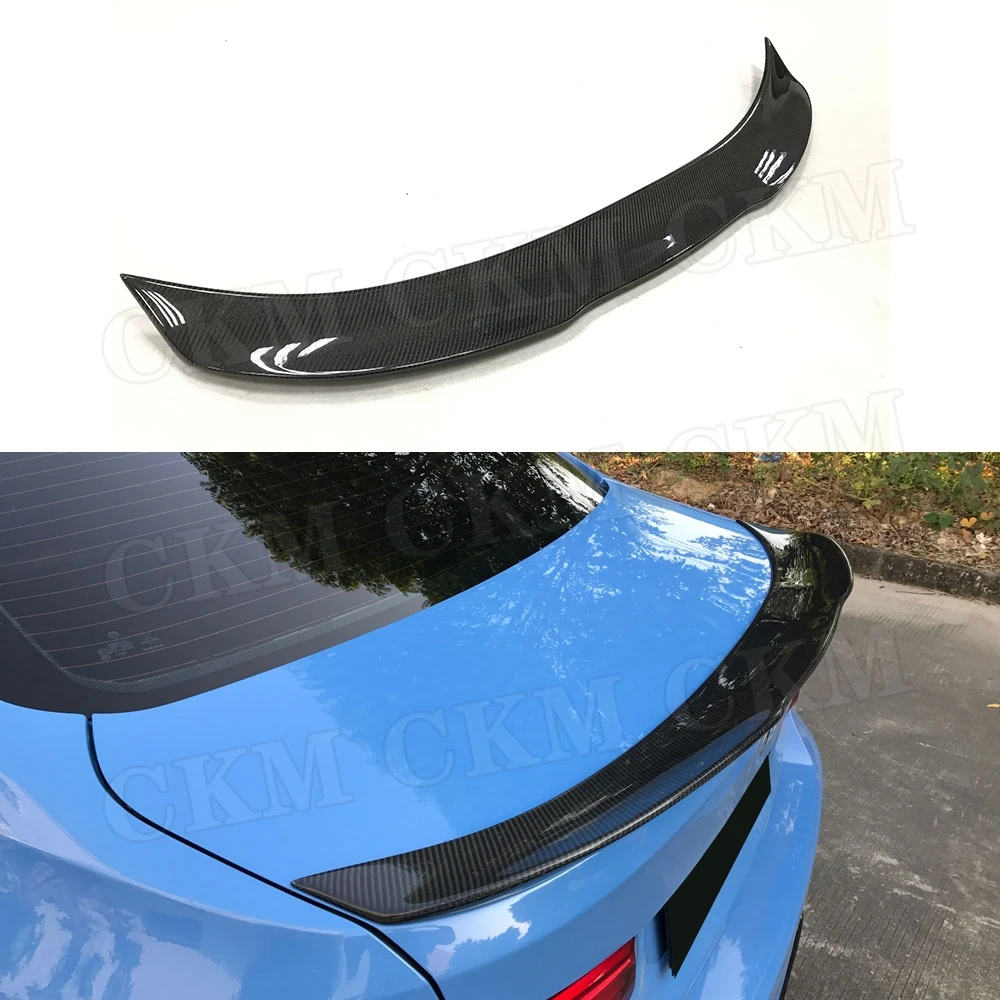 

CKMUUER Carbon Fiber Rear Boot Spoiler wings for BMW 3 Series F30 F80 M3 320i 325i 328i 335i 2012-2018 P Style Trunk Spoiler FRP
