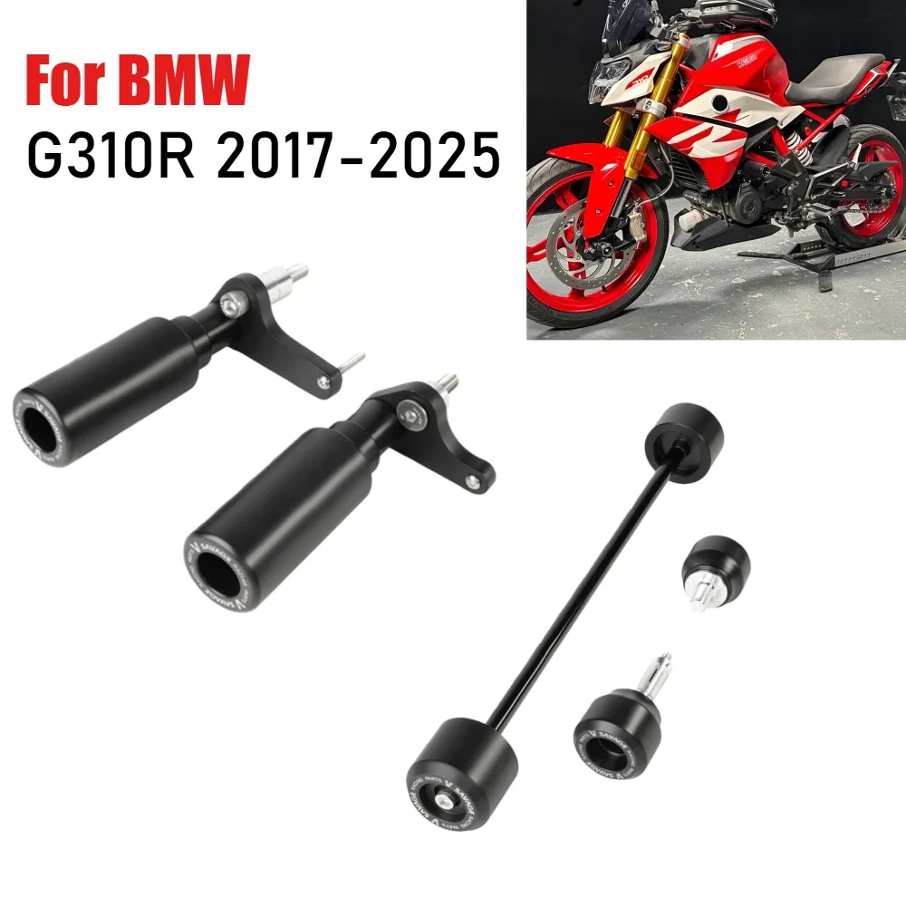 For BMW G310R G310RR G310GS G310 R/RR/GS Motorcycle Frame Fairing Guard Crash Slider Rear Front Wheel Axle Slider Protector