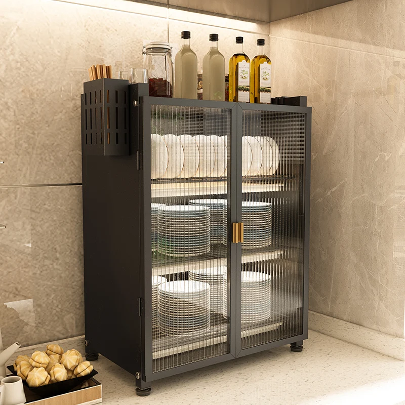 Drainage Cupboard Saves Kitchen Space Multi-functional Kitchen Dinnerware Storage Cabinet image 4